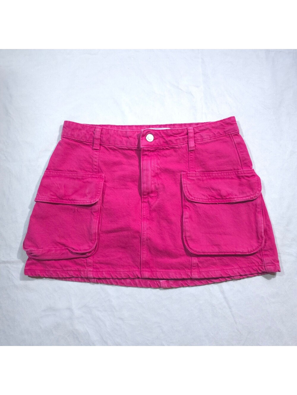 ZARA Pink Cargo Mini Skirt Size S Made in Turkey